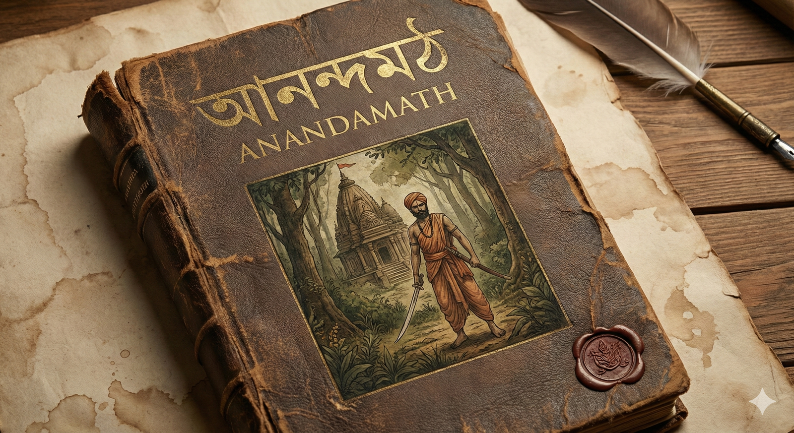 Anandamath Book Cover or Manuscript